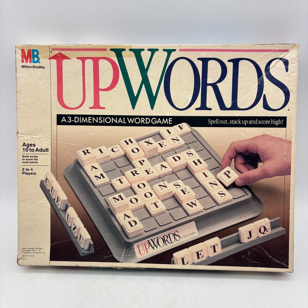 VINTAGE Upwords Word 3D Crossword Game COMPLETE Parker Brothers 1988 Letters